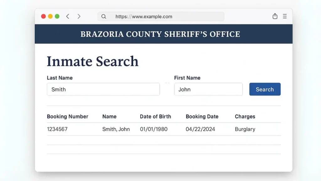 How to Search the Brazoria County Jail Roster